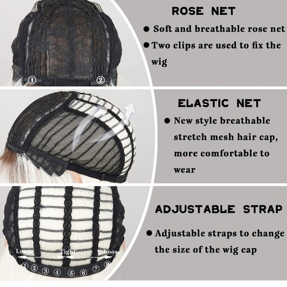 New Long Wavy Ombre Synthetic Wig with Bangs main image 6